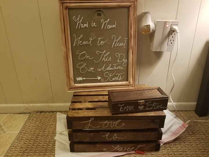 Just made couple Diy projects for my Boho/ Rustic wedding! Ladies put artistic hand on display!! - 2