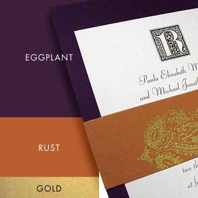 eggplant purple and orange... but what shade.