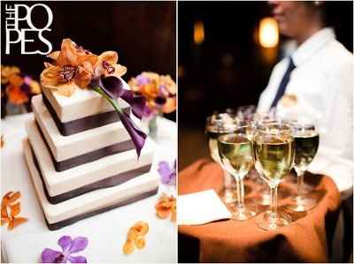 eggplant purple and orange... but what shade.