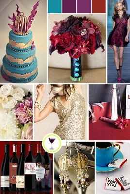 eggplant purple and orange... but what shade.