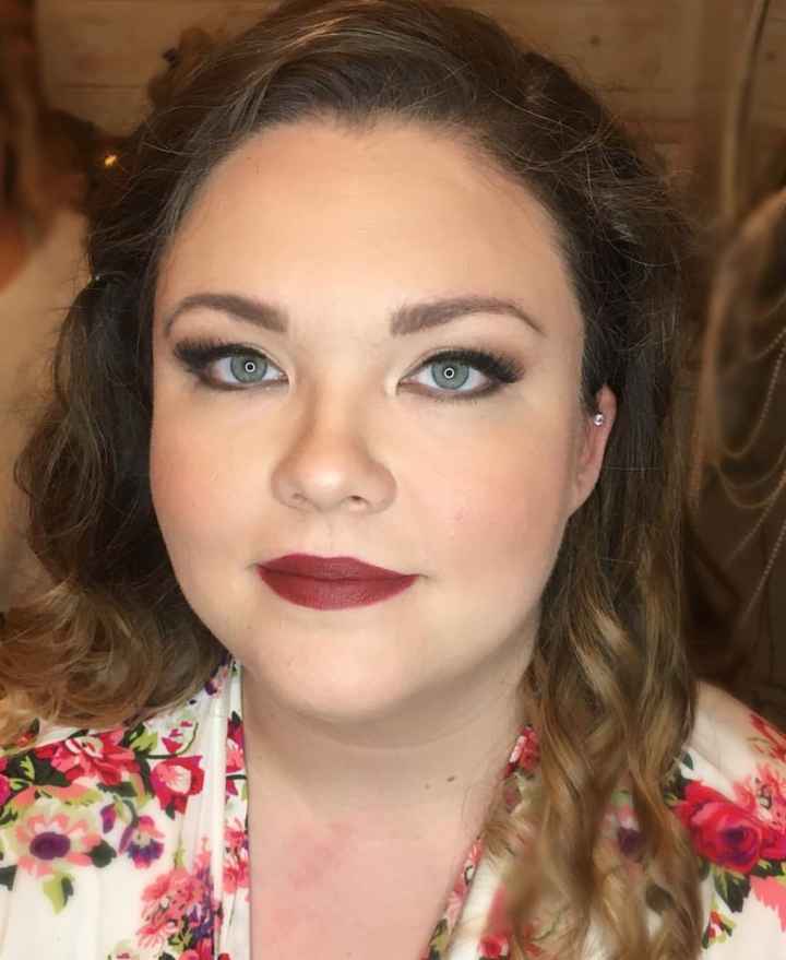 First makeup trial vs. actual wedding day look - 2