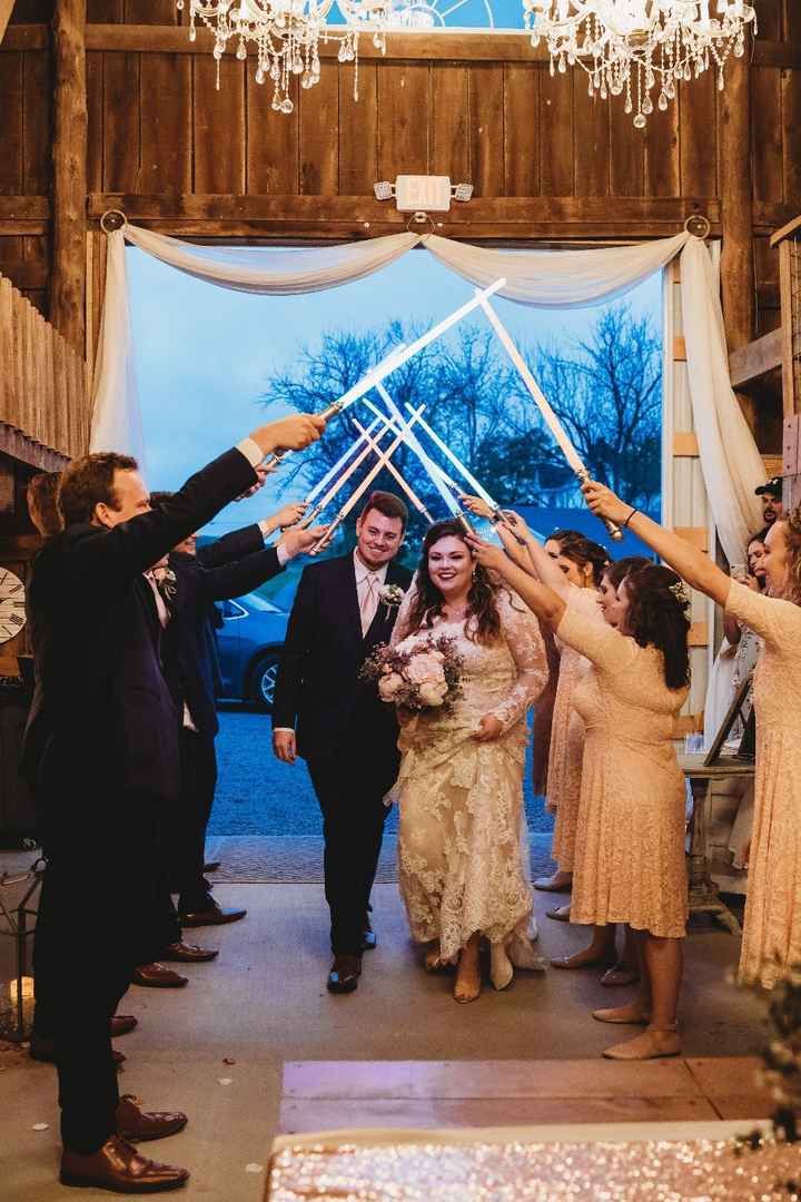 Star wars entrance!! (kind of obligatory for a May 4th wedding! lol!)