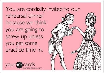 Rehearsal dinner questions...