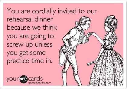 Rehearsal dinner questions...