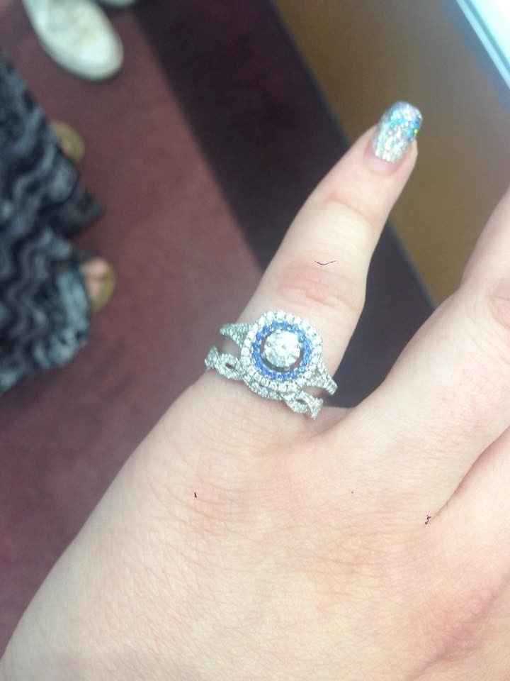 Anyone have blue sapphires in their wedding band?