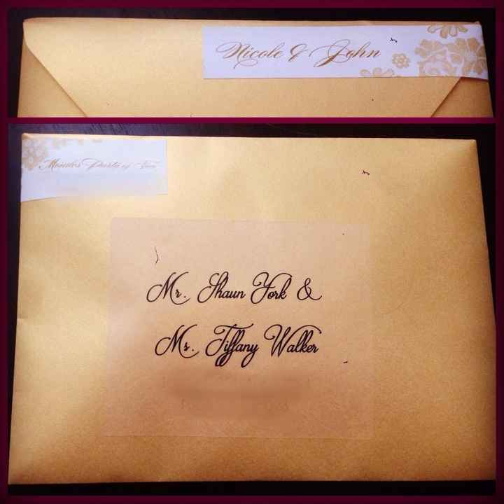 Wedding Invites are sent-- finally!