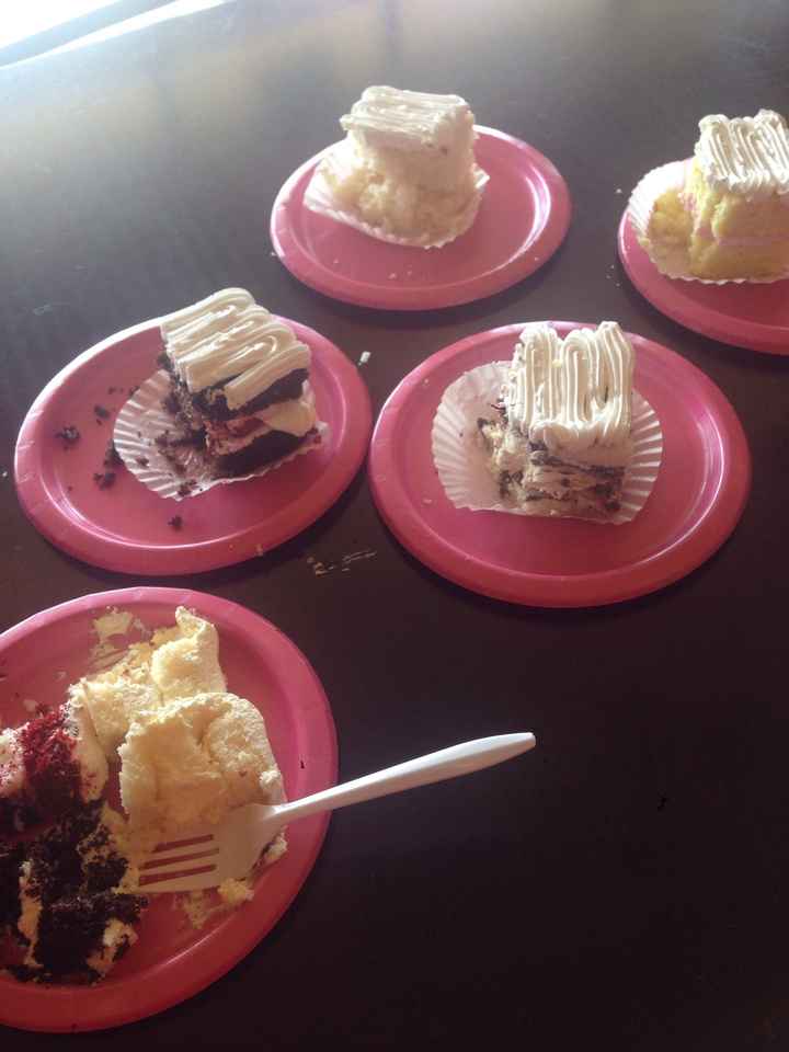 Back from cake and food tasting!
