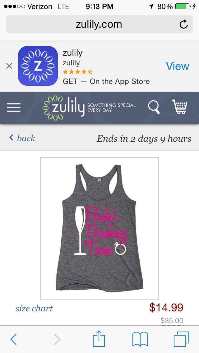 Psa * Zulily has a bunch of bridal tanks on sale