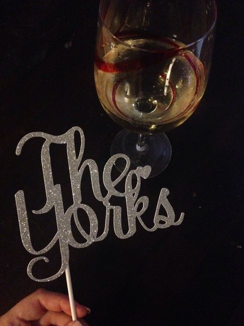 Cheers to the weekend! And my sparkly cake topper came in!