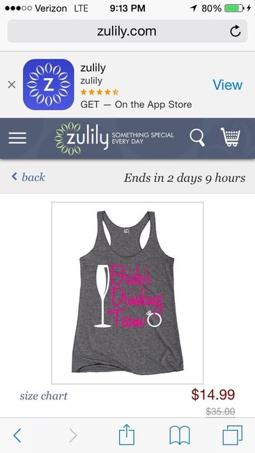 Psa * Zulily has a bunch of bridal tanks on sale