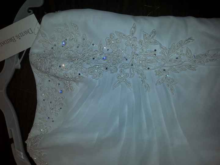 What crystals to add on wedding dress? HELP!