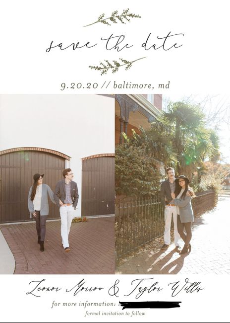 Our save the dates! 1