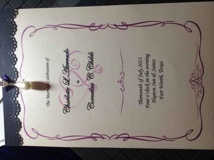 Done with our wedding program *pics*