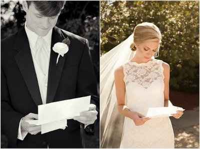 Letters before ceremony
