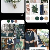 Navy Blue, Dark Green and ?? Flowers - 2