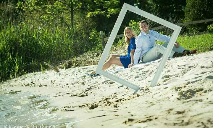 Engagement photo props