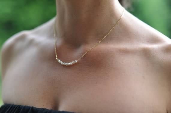 Pearls with a v-neck dress?