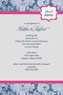 What location do you put on the Rehearsal Dinner invitation?