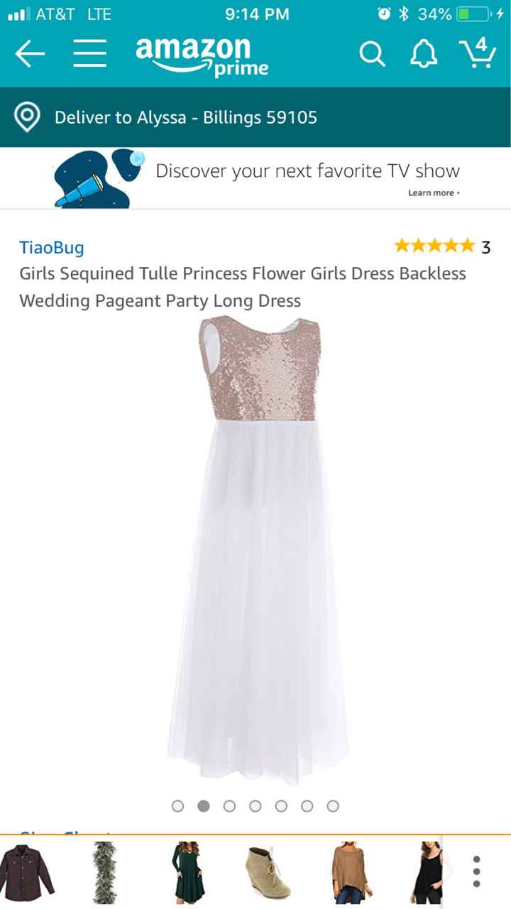 Rose gold junior bridesmaid dress - 1