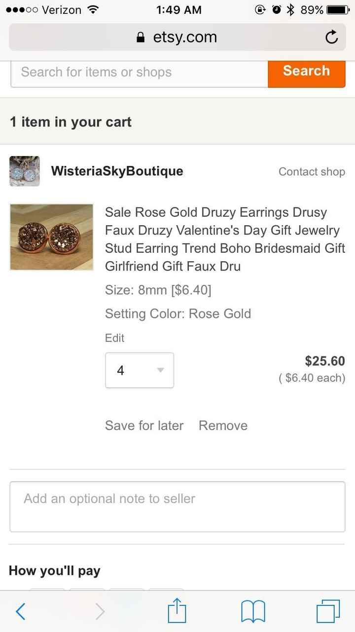 Bridesmaid jewelry