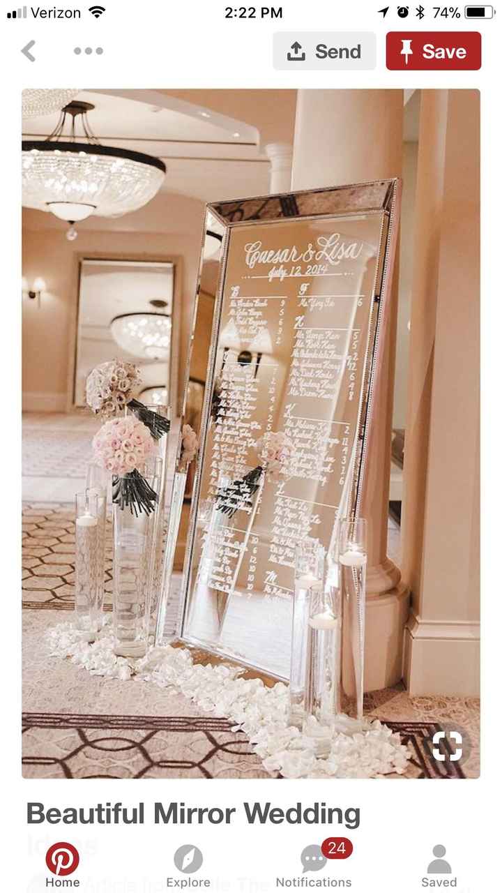 Mirrored seating chart - 1