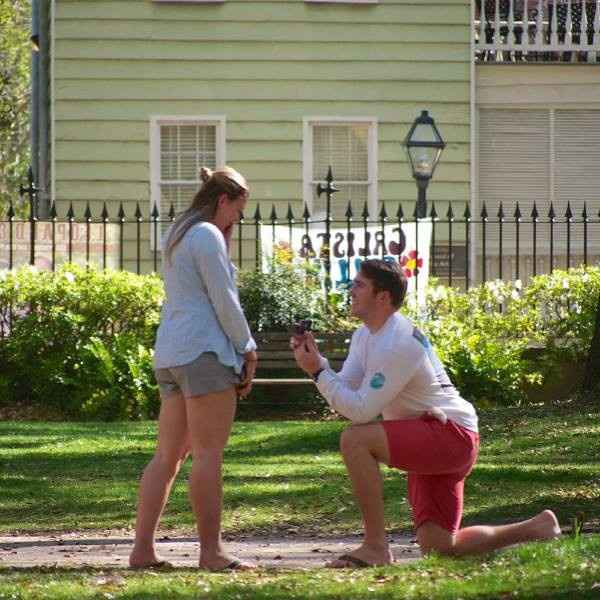 Post a photo of your fiance proposing!