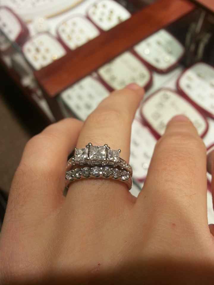 show me your wedding band e-ring combos! :D