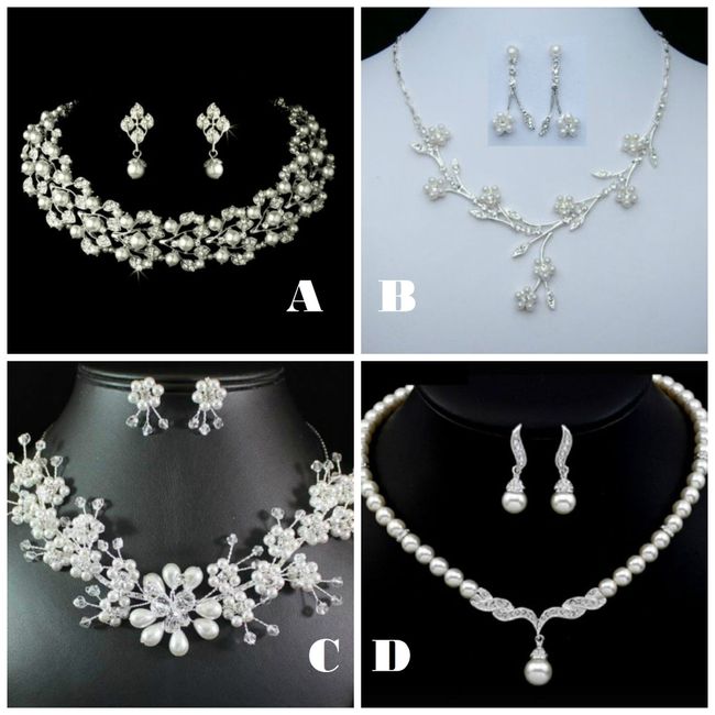 Bridal Jewelry... Cant decide what looks right.