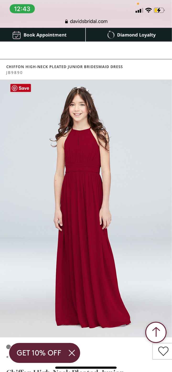 David's bridal junior bridesmaid dresses online