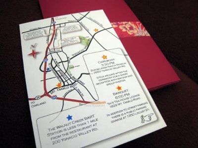 Bilingual  Pocket fold Invitation