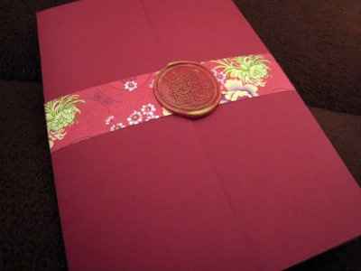 Bilingual  Pocket fold Invitation