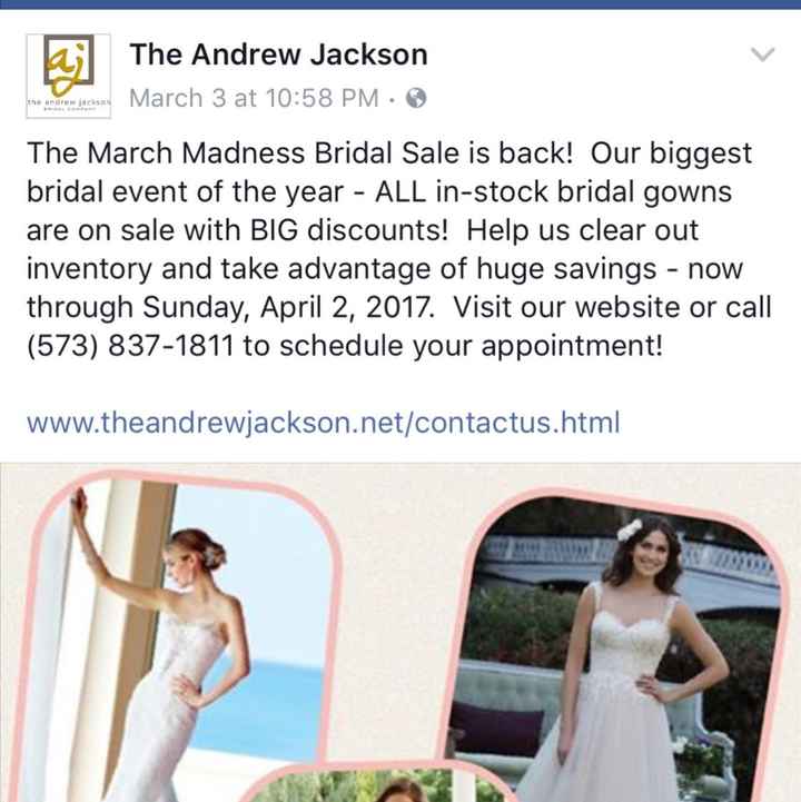 Too soon to buy a dress?!