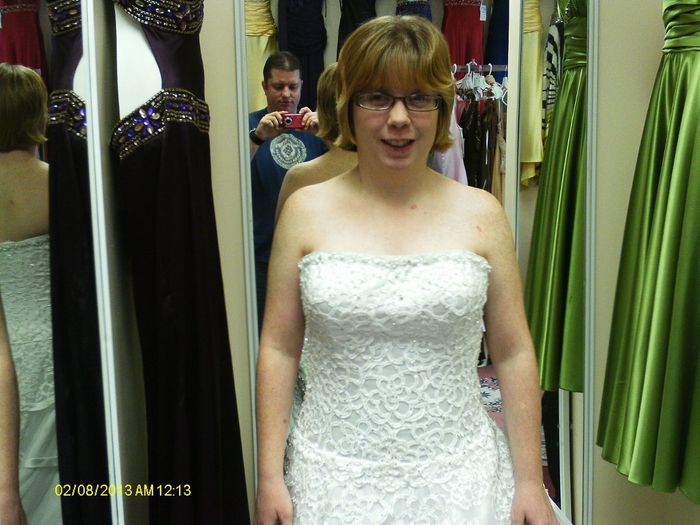 Pics of dress at first alteration appt