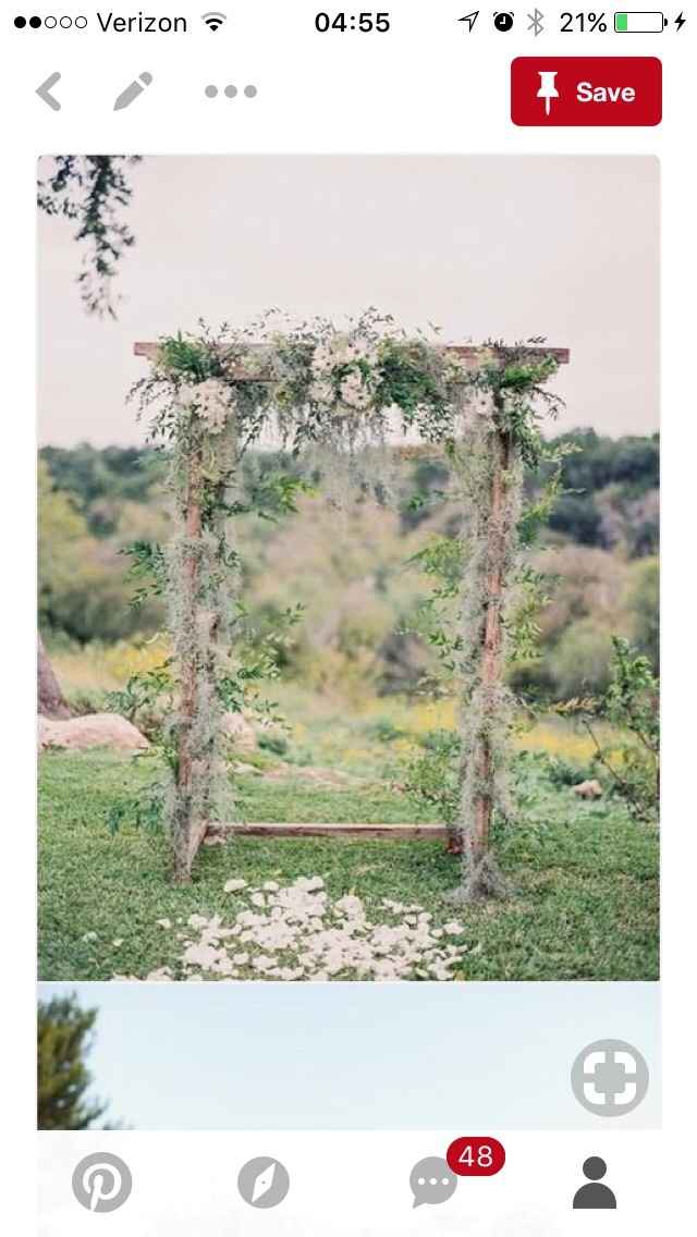 Floral and rustic arch