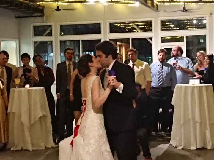 Our first dance as husband and wife kept getting interrupted by kissing each other. Sorry not sorry