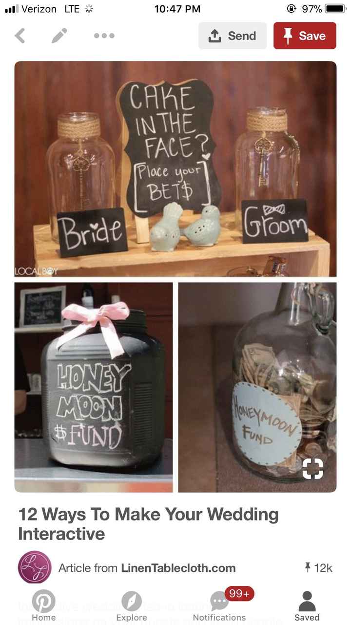 No gifts just money - 1