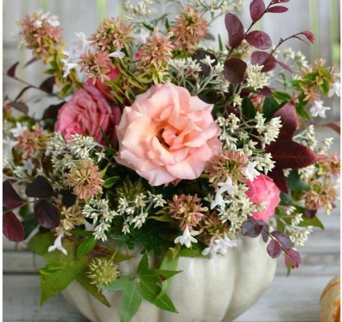 Centerpieces for a Navy, Burgundy, Blush, and Gold wedding. - 1