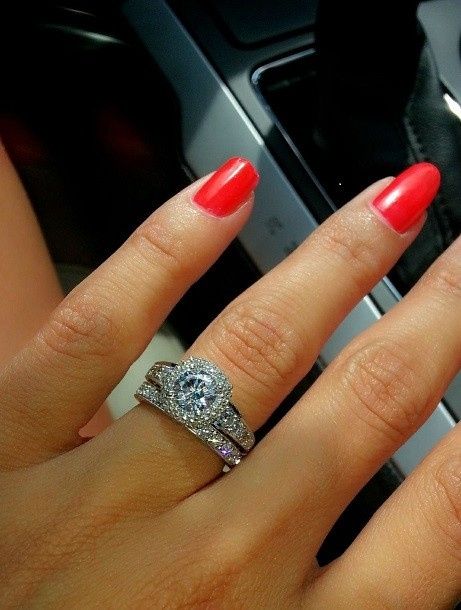 Post your engagement rings... after the wedding band was added!