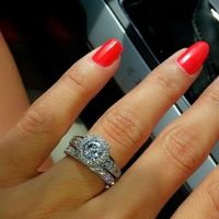 Post your engagement rings... after the wedding band was added!