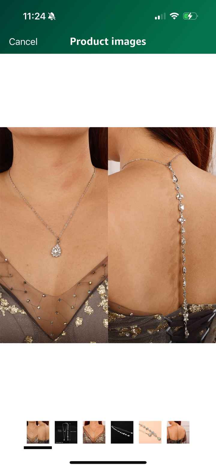 Halter dress with back necklace? - 1