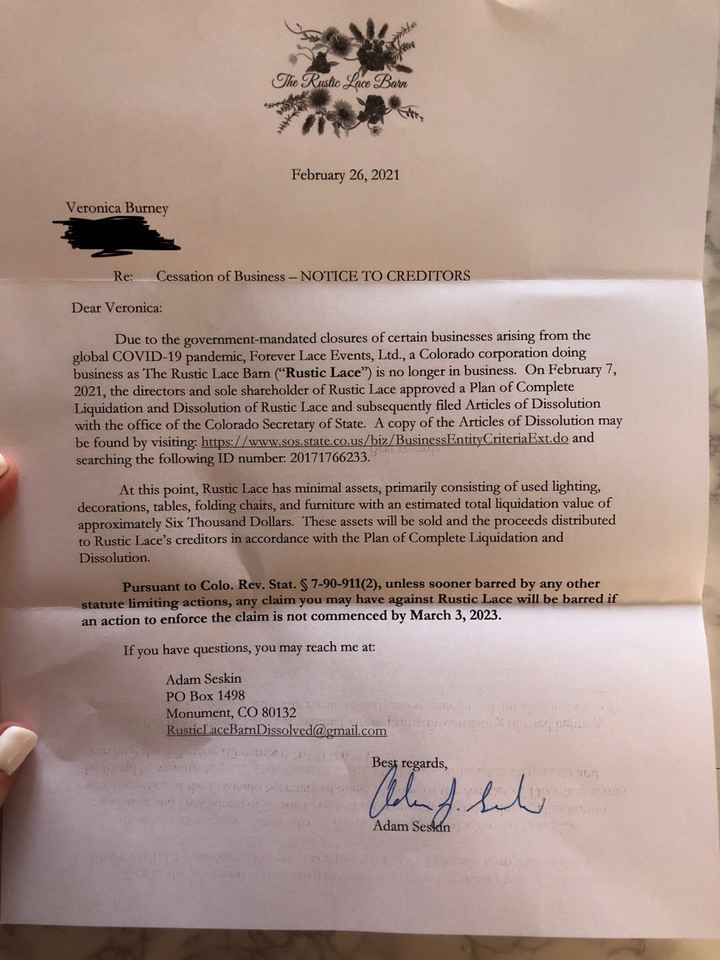 Venue Out of business! Now what?!? 😩 - 1