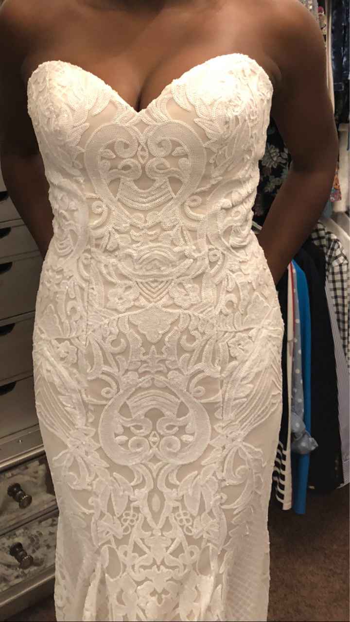 Tried on my reception dress after weight loss - 3