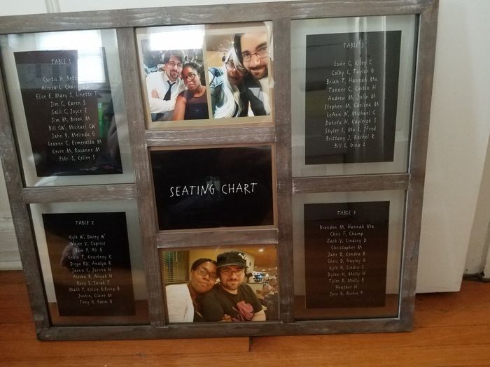 Chalkboard Inspired Frame Seating Chart - 2