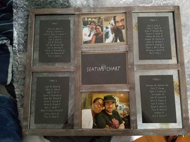 Chalkboard Inspired Frame Seating Chart - 1