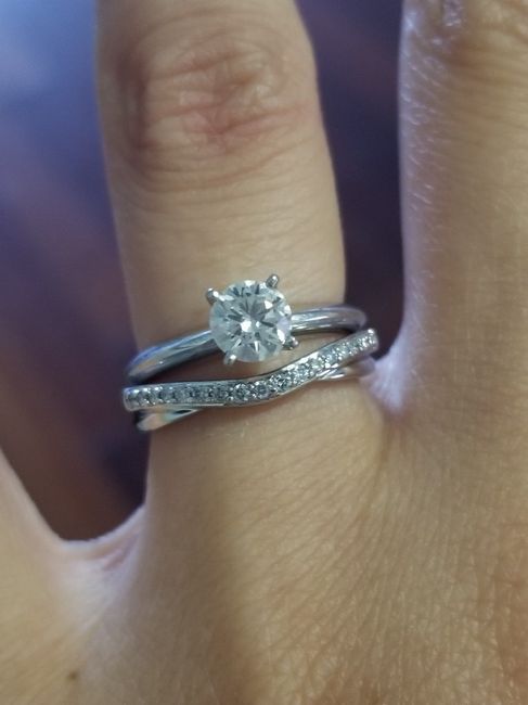 Ladies with solitaire rings, i want to see your wedding  band! 2