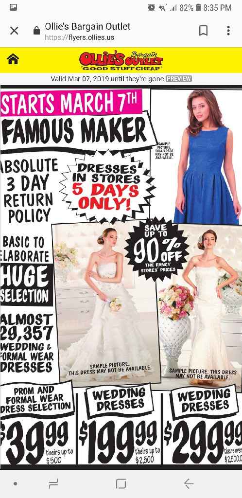 Ollie's Bargain Outlet huge Wedding Dress Sale! - 2