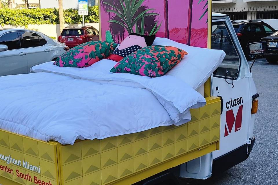 As a bed