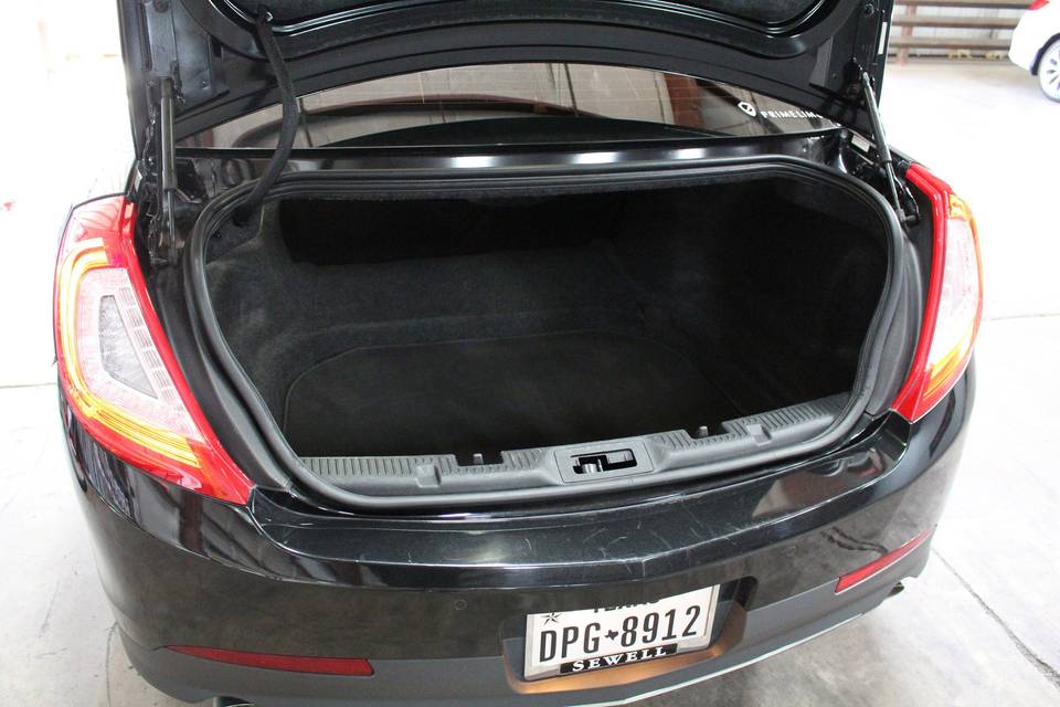 Empty trunk interior