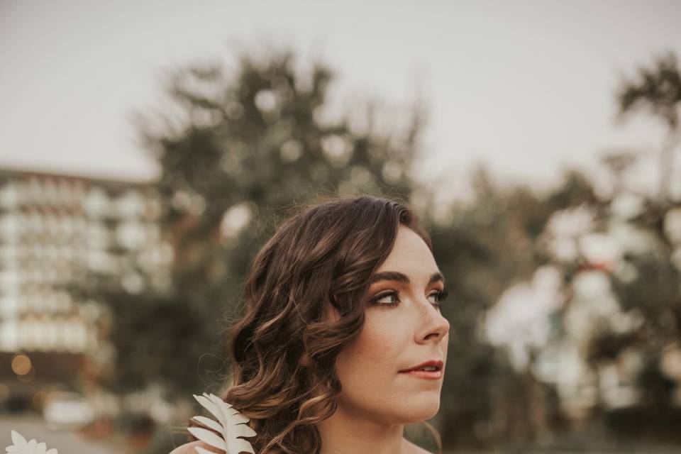 Boho inspired bridal look