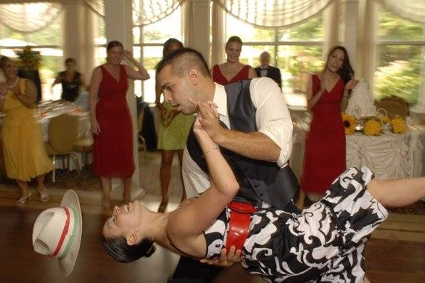 A wedding is opportunity for everyone to shine. There's nothing better than to get and truly celebrate a couple's nuptials by dancing your you know what off like this couple did.